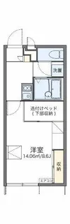 レオパレステイルザウエスト【1階】の間取り