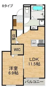 アペルト泉佐野Ⅶ【1階】の間取り