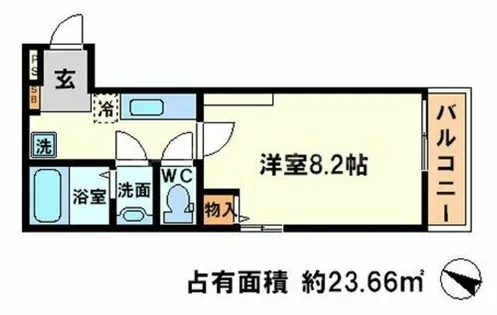 フラッティワレア【3階】の間取り