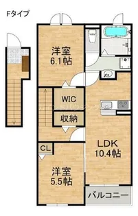アペルト泉佐野Ⅶ【2階】の間取り