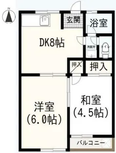 コーポたつみ【2階】の間取り