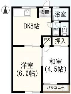 コーポたつみ【2階】の間取り