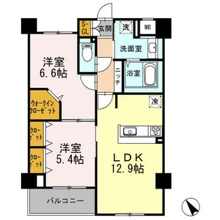 ブランドール東百舌鳥【1階】の間取り