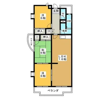 ヒルズ富士【2階】の間取り
