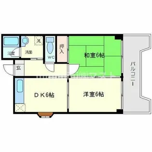 エルフェプラザ【4階】の間取り