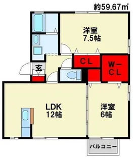 エターナル華【1階】の間取り
