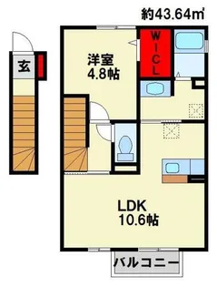 エスポワール モモ【2階】の間取り