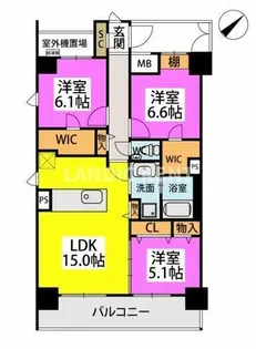 アンドルーツ駅東【11階】の間取り