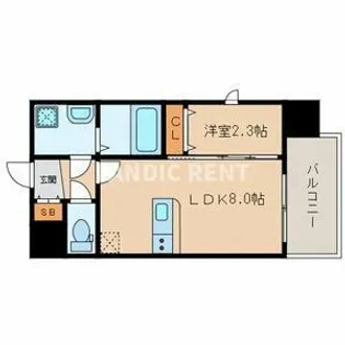 アスシード大手門【9階】の間取り