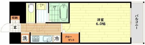 プレサンス梅田ヴェルテ【4階】の間取り