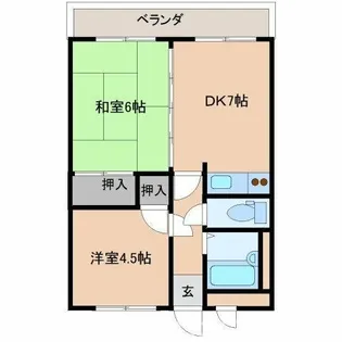 プリオール 滝野【101号室】の間取り