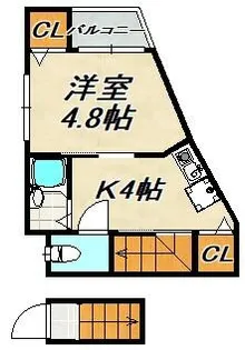 マウンテンハウスⅠ【2階】の間取り