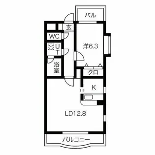 プリミエール小木【103号室】の間取り