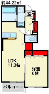 レジデンス木屋瀬 B棟【1階】の間取り