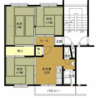 兵庫県公社 伊丹鴻池 5B号棟【4階】の間取り