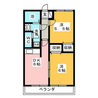 アーバンラフレ野中【1階】の間取り