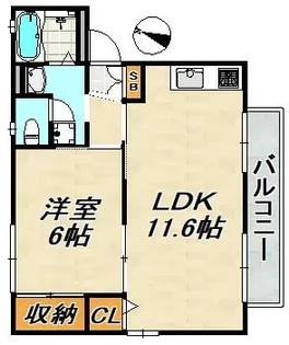 フレグランス谷御所【2階】の間取り