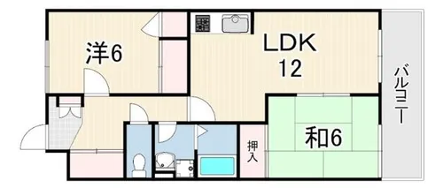 バン・ヴェール芦屋【2階】の間取り