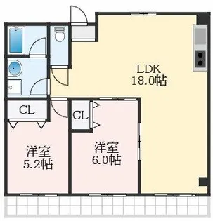 大阪府堺市西区浜寺昭和町3丁【マンション】の間取り