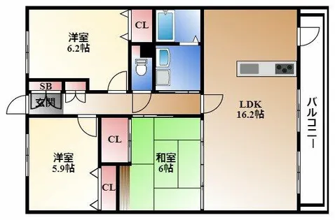 ファヴォール白壁【10階】の間取り