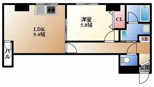 サン・フシミビル【4階】の間取り