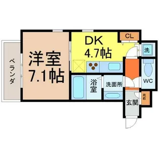 レジディア高岳【15階】の間取り