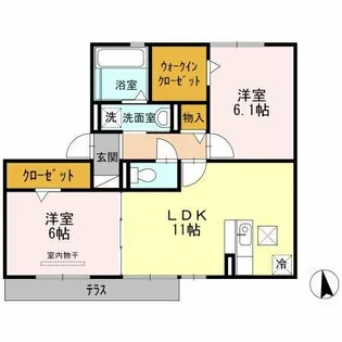 ヴィヴァン白壁【2階】の間取り