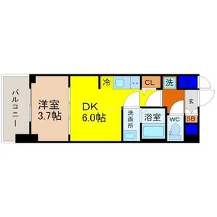 プレサンス葵デュリス【12階】の間取り