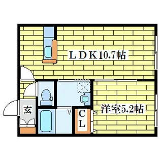 アルシオーネ北野【205号室】の間取り