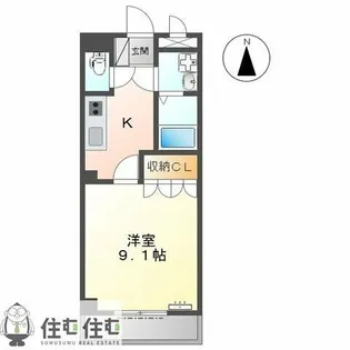 ハイヴィレッジ詩音【1階】の間取り