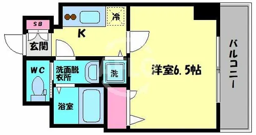 ララプレイスザ・京橋ステラ【6階】の間取り