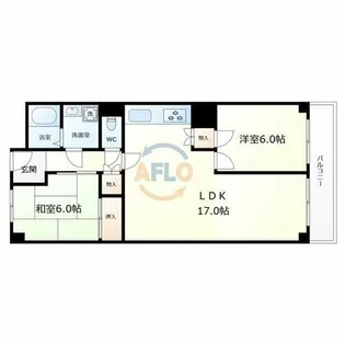 日商岩井京橋ハイツ【5階】の間取り