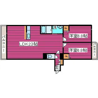 ウィングゲート【203号室】の間取り