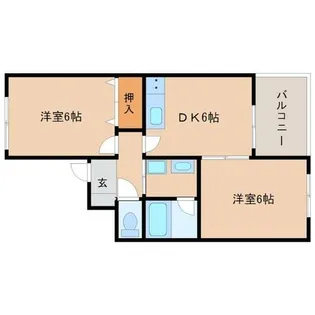 MIZUKI武庫之荘【1階】の間取り