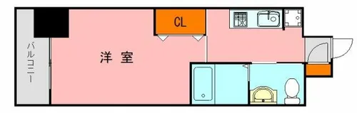 ピュアドームグラビス大濠【2階】の間取り
