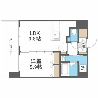 スプランディッド江坂駅前【2階】の間取り