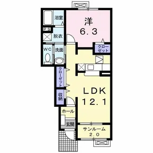 N3-コンドミニアム【1階】の間取り