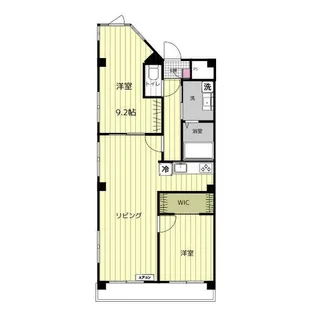 ハピネス知多【3階】の間取り