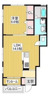 リッシュ【103号室】の間取り