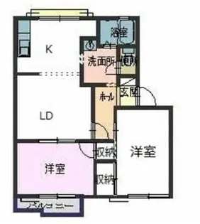白東ハイツ【2階】の間取り