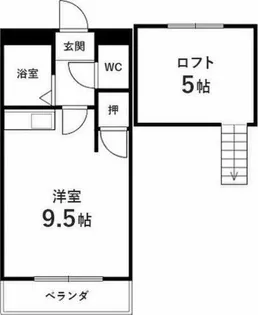 コーポイーストB【211号室】の間取り