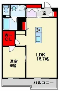 Via salakuraza【208号室】の間取り