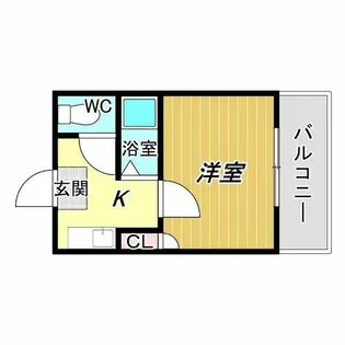 ベルフレージュ住吉【5階】の間取り