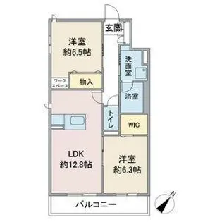 フェリシアガーデン【2階】の間取り