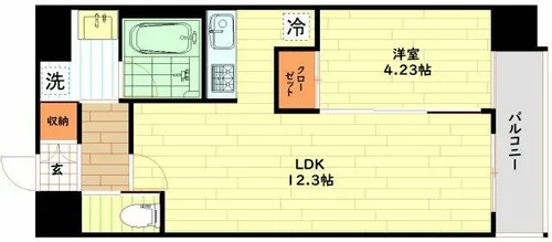 プレジオ西中島ASIAN【3階】の間取り