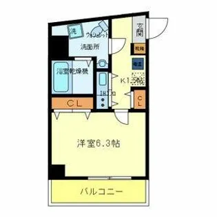 Celeb布施東【6階】の間取り