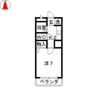 プレイース砂川【1階】の間取り