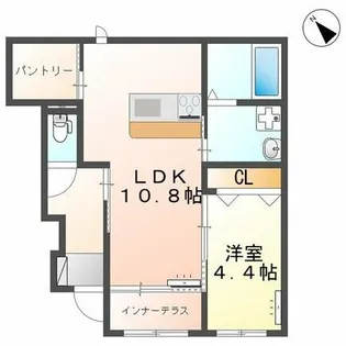 フェリシティ寺本【102号室】の間取り