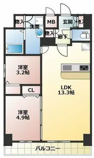 リヴェント福島野田【15階】の間取り