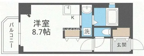 ジュネーゼグラン天満【10階】の間取り